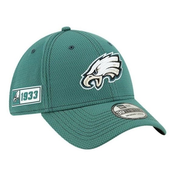 Philadelphia Eagles New Era 2019 NFL Official Sideline 39THIRTY Stretch Fit Hat - Picture 1 of 5